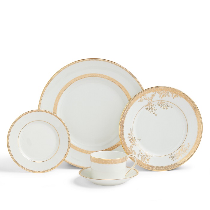 WEDGWOOD - Vera Wang Lace Gold - Serviesset 10-dlg