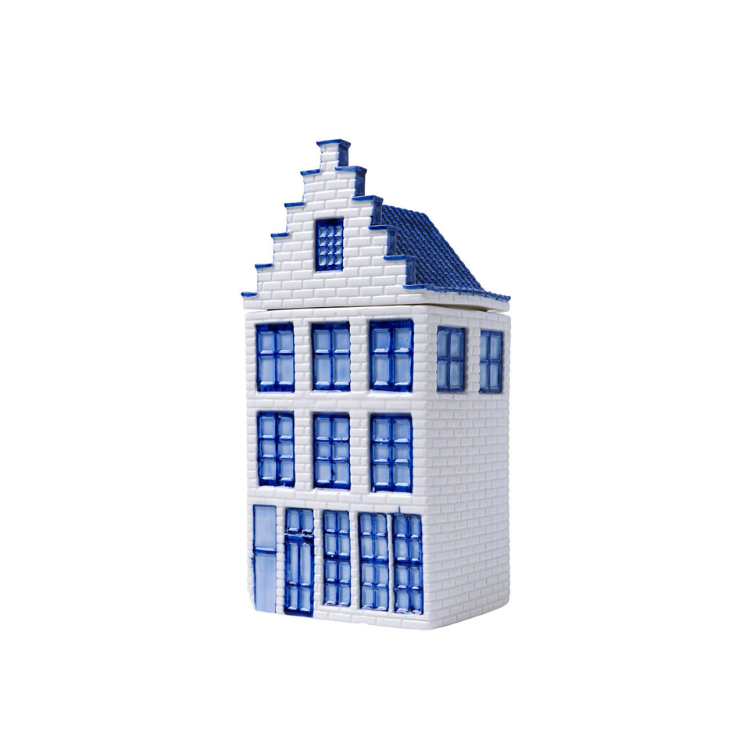 HEINEN - Voorraadpot - Grachtenpand - Delfts Blauw - 20 cm