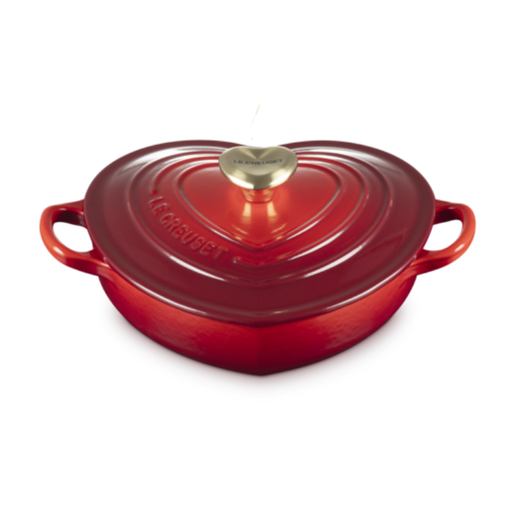 LE CREUSET - L' Amour - Campagnard hart 20cm Kersenrood