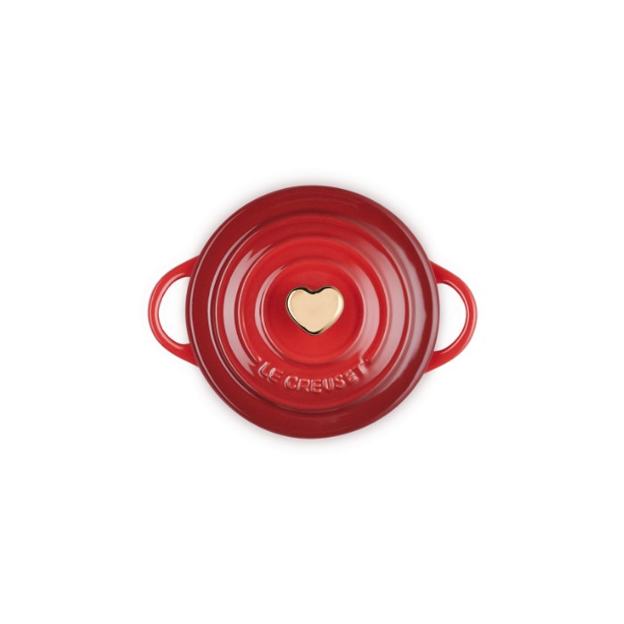 LE CREUSET - L' Amour - Mini Braadpan hart 10cm Kersenrood