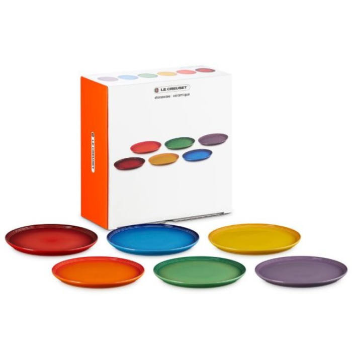 LE CREUSET - San Francisco - Dinerbord 27cm New Rainbow 6-dlg