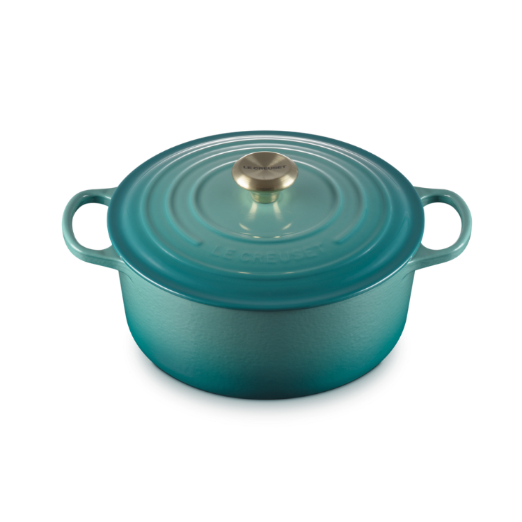 LE CREUSET - Signature - Braadpan rond 26cm 5,30l Bleu Riviera