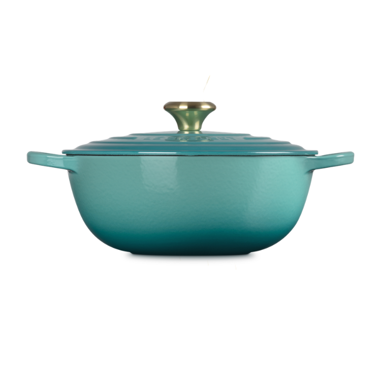 LE CREUSET - Signature - Marmite braadpan 26cm 5,30l Bleu Riviera