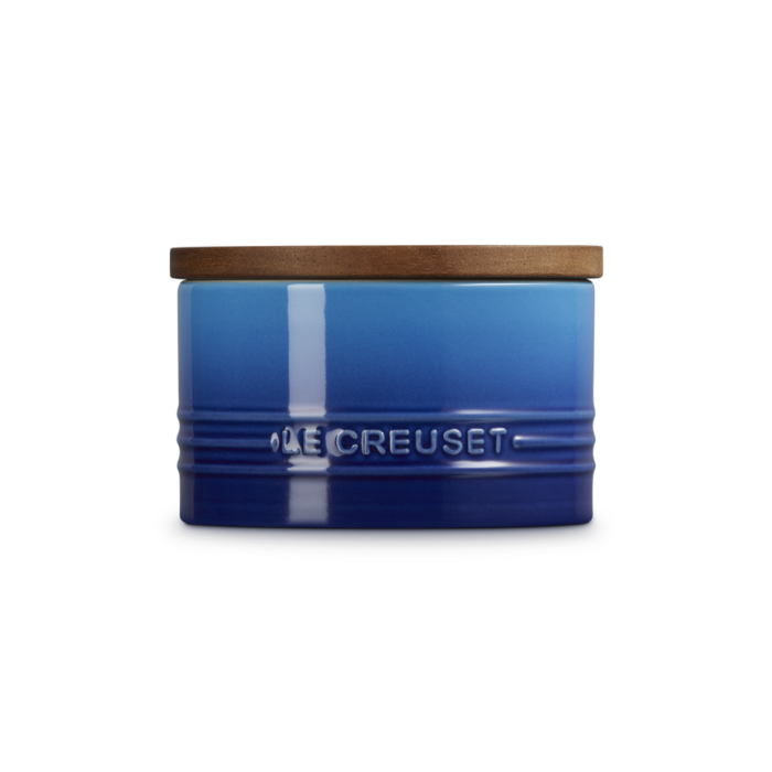 LE CREUSET - Signature - Voorraadpot 0,47l met houten deksel Azure