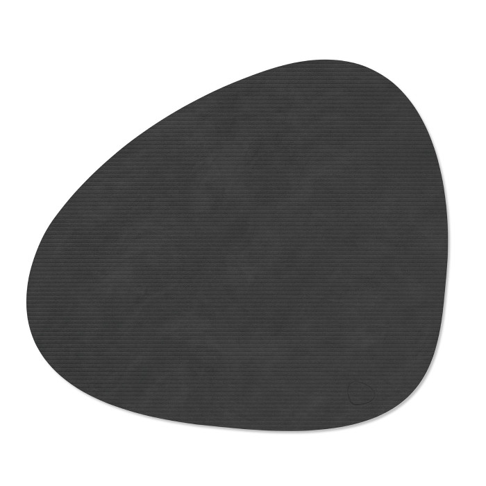 LIND DNA - Dinner Mat Curve - Placemat 37x44cm Corduroy Black
