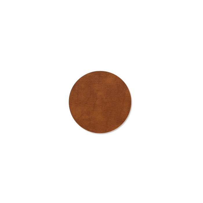 LIND DNA - Glass Mat Circle - Onderzetter 10cm Bull Cognac
