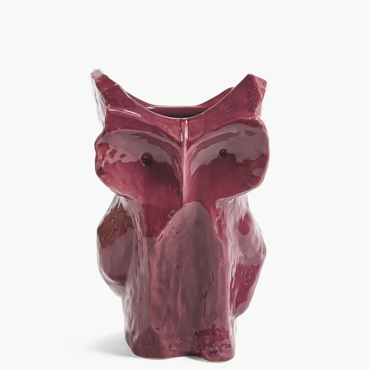 SERAX - After Midnight by Marni - Vaas uil L Aubergine h30