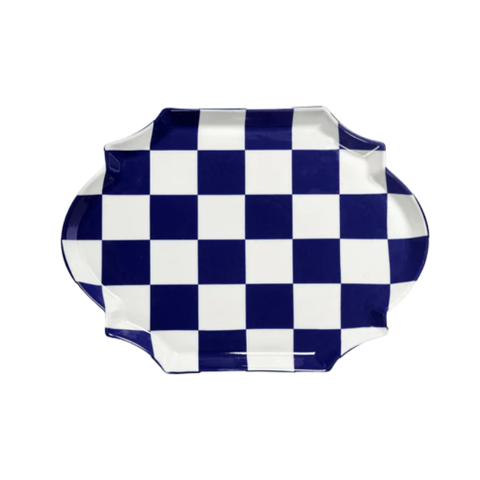 SERAX - Les Objets Mouleversants - Ovale serveerschaal blauw White Fête des Bêtes