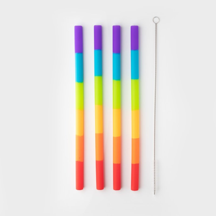 TAYLOR'S EYE WITNESS - Rietjes siliconen s/4 Rainbow + borstel