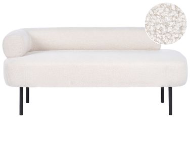 Chaise longue côté gauche MIRMANDE Bouclé Blanc cassé