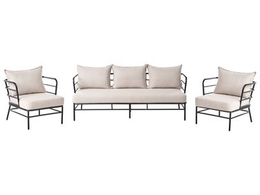 Ensemble de canapés de jardin 5 places PONZONE Métal Beige clair