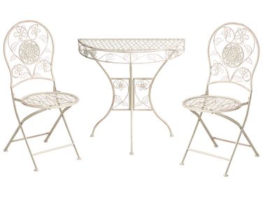 Ensemble bistrot YAVIZA Métal Beige clair