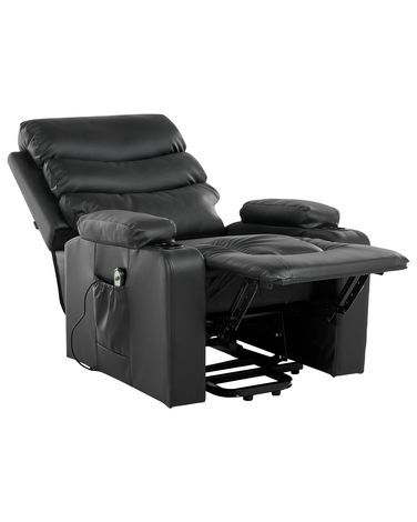 Elektrische relaxfauteuil ETER Kunstleer Zwart