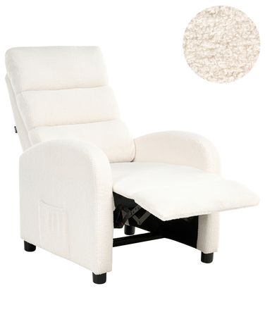 Fauteuil inclinable OTUS Bouclé Blanc cassé