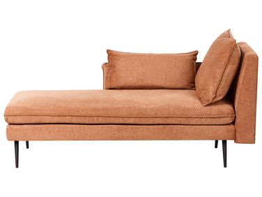 Chaise longue côté droit YERRES Tissu Orange