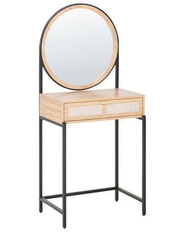 Dressing Table with Mirror CASSIAR Light Brown