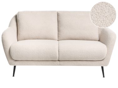 Canapé 2 places EIBY Bouclé Beige