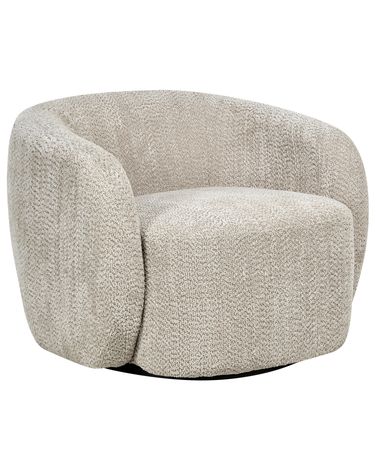 Swivel Armchair TORE Fabric Beige