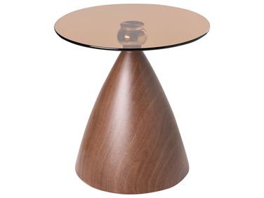Bijzettafel CORELLA Veiligheidsglas Bruin
