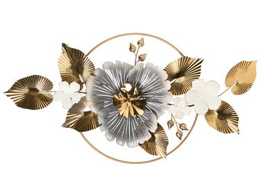 Décoration murale Fleur TERBIUM Métal 56 cm Doré