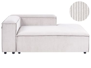 Linkszijdige chaise longue ARDAL Corduroy Gebroken wit