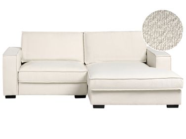 Canapé d'angle KOLDING Bouclé Beige clair Côté gauche