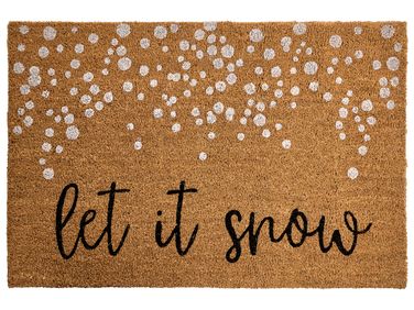 Doormat CANAREM Natural 60 x 90 cm Christmas Motif Coir