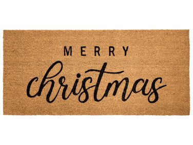 Doormat TIKUB Natural 55 x 120 cm Christmas Motif Coir