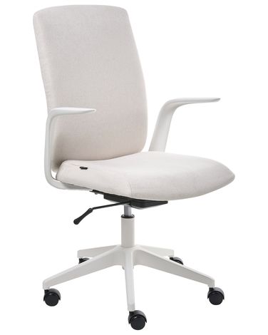 Chaise de bureau CAPTAIN Tissu Beige clair