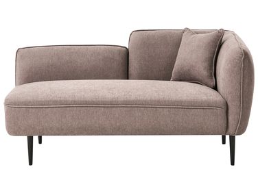 Rechtszijdige chaise longue CHEVANNES Stof Lichtbruin