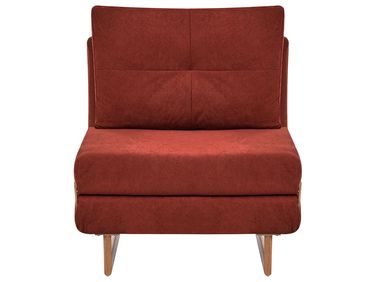 Single Sofa Bed JERSLEV Fabric Red