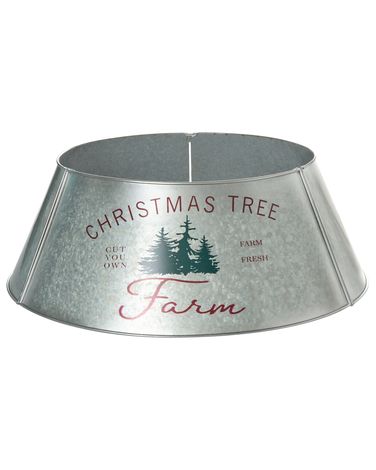 Jupe de sapin de Noël ROVANIEMI Métal Argenté 65 cm