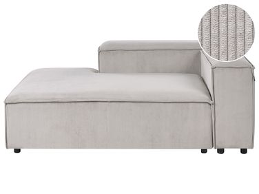 Rechtszijdige chaise longue ARDAL Corduroy Taupe