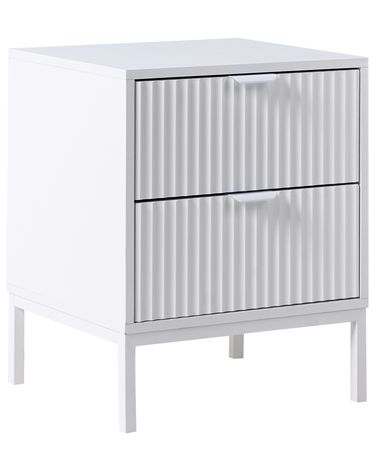 2 Drawer Bedside Table ADELAIDE White
