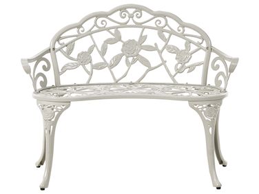 Banc de jardin PIURA 88 cm Métal Blanc