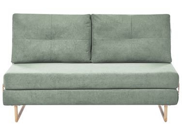 Sofa Bed 3 Seater JERSLEV Fabric Light Green
