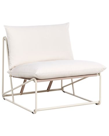 Chaise de jardin avec coussin PICO Métal Beige clair