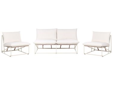 Garden Sofa Set 4 Seater PICO Metal Light Beige