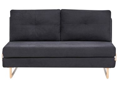 Sofa Bed 3 Seater JERSLEV Fabric Black