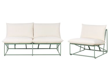 Garden Sofa Set 3 Seater PICO Metal Green
