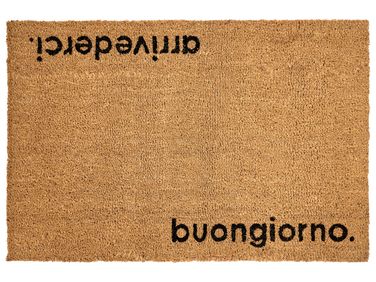 Deurmat LABO Natuurlijk 60 x 90 cm Tekst Kokos