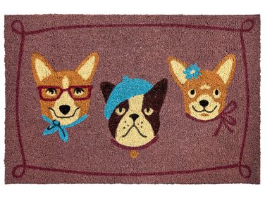 Deurmat BABABU Meerkleurig 60 x 90 cm Hond Kokos
