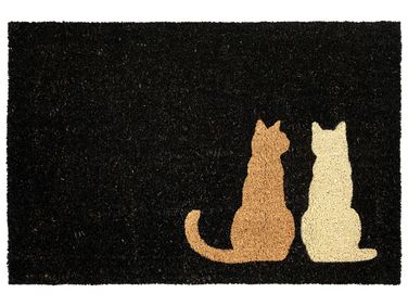 Deurmat NAPALIT Zwart 60 x 90 cm Kat Kokos
