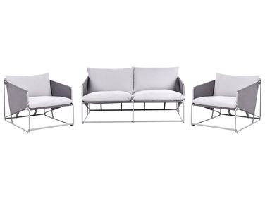Garden Sofa Set 4 Seater PONTE Metal Grey