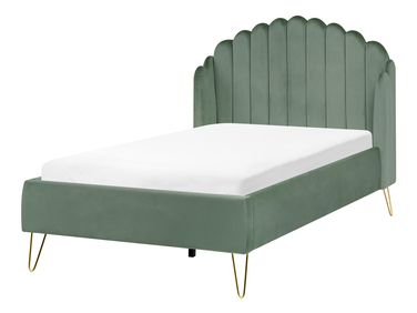 Bed Fluweel AMBILLOU 120 x 200 cm Groen