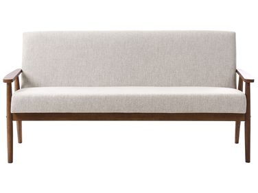 Sofa 3 Seater ESRUM Fabric Dark Brown/ Grey