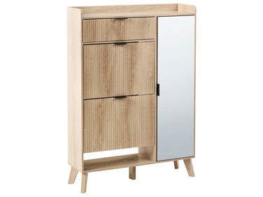 Shoe Storage Cabinet MOONIE Light Brown