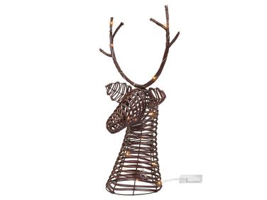 Décoration de Noël LED DYBESO Renne 60 cm Marron foncé