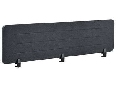 Desk Screen ZIGGY 180 x 40 cm Dark Grey