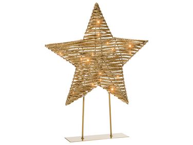 Décoration de Noël LED FARUP Étoile 51 cm Doré